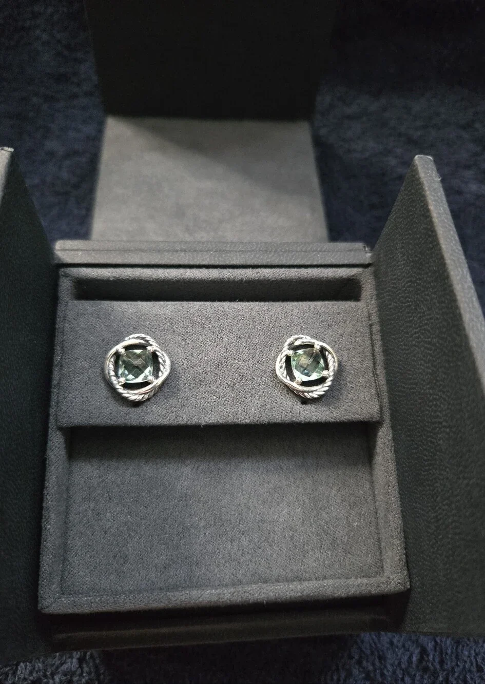 David Yurman Prasiolite Infinity Earrings